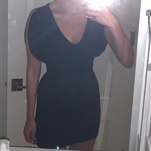 Y2K Juicy Couture jersey v-neck mini dress